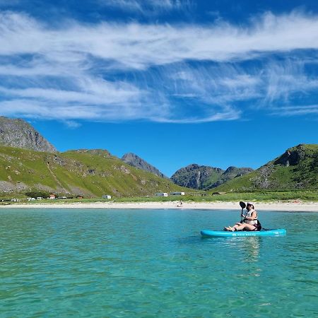 Feriehus Med Flott Havutsikt Ved Hauklandstranden Leknes Exterior photo