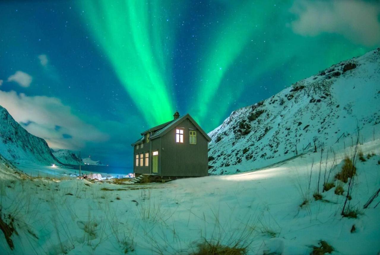 Feriehus Med Flott Havutsikt Ved Hauklandstranden Leknes Exterior photo
